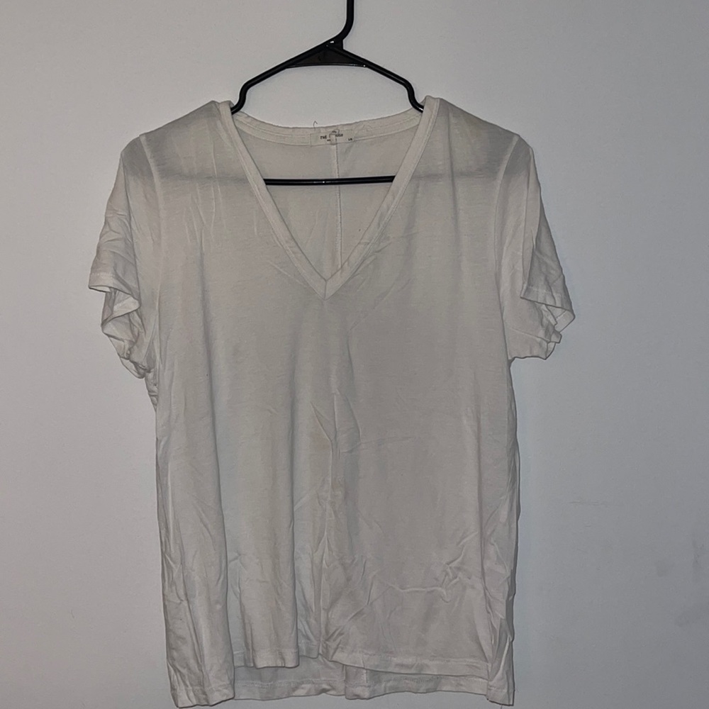 Rag & bone white tshirt v neck